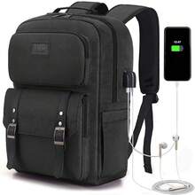 Mochila portátil, mochila de viaje, mochila Casual para hombres y mujeres, tela impermeable y duradera con bolsillo multifuncional, adecuado para viajes, negocios y así sucesivamente. - gris - Ver 13
