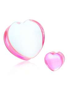 1 pezzo Nuovo gioiello di moda stile Y2K, orecchini a forma di cuore in vetro rosa AB, misure da 6mm a 25mm, gioiello per piercing, adatto come regalo o per uso unisex