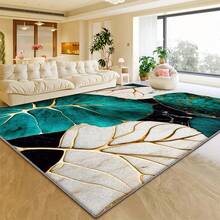 Tapis de zone en velours minimaliste moderne - 850g/m², motif géométrique, doux et moelleux, résistant aux taches, antidérapant, lavable en machine, léger, rectangulaire, polyester, pour salon, chambre, bureau - grand design vintage avec dos antidérapant, tapis de velours de luxe - tapis lavable de haute qualité, léger, doux et moelleux, décoration de Noël pour tapis de cuisine