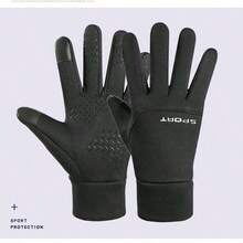 1 Pair Unisex Winter Waterproof Bicycle Gloves Outdoor Sports Skiing Running Motorcycle Touch Screen Wool Warm Anti-Slip Full-Finger Gloves - Multicolor - View 10