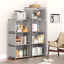 6 Layer Portable Bookshelf, Closet Organizer, Freestanding Wardrobe Shelf With Backboards, Multifunctional DIY Cube Storage Solution For Bedroom, Living Room, Office - Maximizes Space