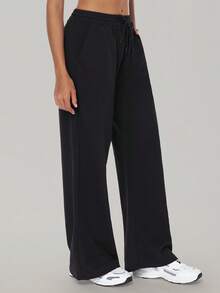 MASKERT 女士长裤、运动裤、瑜伽裤、健身裤、跑步裤和紧身裤，高弹力、舒适、亲肤 - 黑色 - 查看 4