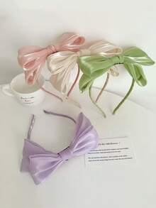 1 Stück Kinder Mehrfarbiges Mesh Schleifchen Haarband, modisches & süßes Accessoire geeignet für den täglichen Gebrauch