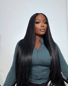 Bone Straight 30 40 Inch 250 Density 13x6 Lace Front Brazilian HD 13x4 Pre Plucked Wig Glueless Human Hair Lace Frontal Wigs - Natural Black - Xem 2