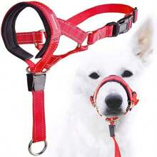 Dog Muzzle, Dog Head Halter With Safety Strap, Gentle Leader Headcollar, No-Pull Dog Collar