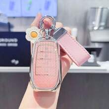 For ToyotaCAR, Car Key Case For ToyotaCAR Land Cruiser Venza RAV4 Prime Hilux Highlander Camry 4Runner 2019-2023 Car Smart Key Accessories Holder Protector - Hồng - Xem 1