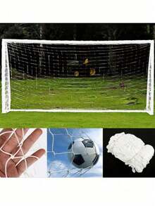 1pc Thickened Woven Football Net For 11-A-Side, 7-A-Side, 5-A-Side Soccer Goal, Competition Use - Multicolor - View 2