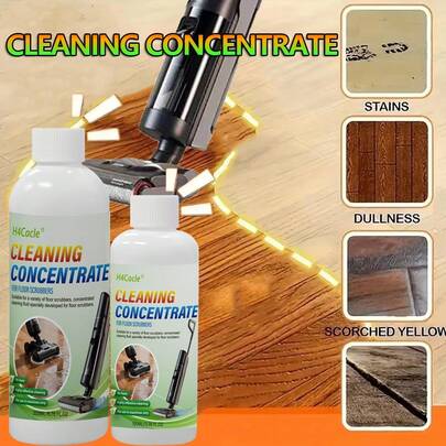 H4Cacle Concentrated Floor Scrubber Cleaner, Powerful Wood Floor Stain Remover, Long-Lasting Fragrance Quick-Dry Formula Multi-Purpose Floor Cleaner, Professional Tile Cleaner, Wood Floor Mopping Solution.