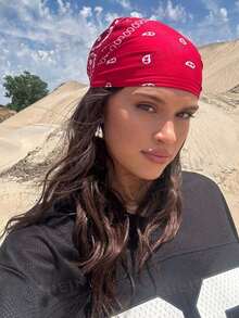 1 chiếc khăn vuông nhỏ in họa tiết Paisley cổ điển dành cho nữ, băng đô, dây buộc tóc trang trí, khăn bandana - Nhiều màu - Xem 29