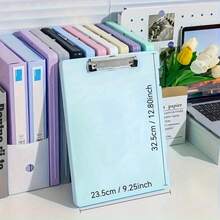 1/2 Folder Storage Box, Available In Multiple Colors, With Built-In Storage Space, Suitable For Storing Test Papers, Files, Sheet Music And Other Materials, Essential For Students And Teachers - Pink - View 3