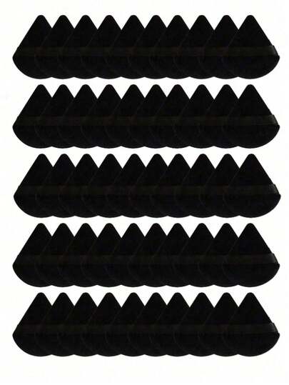 1/5/10 Velvet Triangle Powder Puff Facial Makeup Tools, Makeup Powder Puff Set, Air Cushion Puff Reusable Makeup Sponge, Makeup Gadgets, Loose Powder Puff Wet And Dry Powder Puff, Velvet Makeup Foundation Mixing Sponge Is Suitable For Foundation Cream Air Cushion And Facial Makeup, Suitable For All Skin Types.