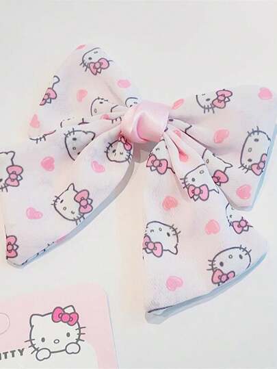 Sanrio طقم مشابك شعر مطبوعة بطبعات كارتونية لكومامون وهالو كيتي من سانريو للبنات