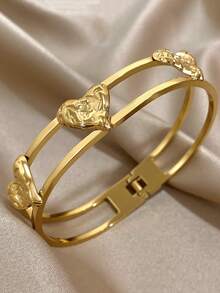 1 chiếc vòng tay hình mặt trời mùa hè (không điều chỉnh được, không phải vòng đeo tay), vòng tay thép không gỉ dành cho nữ, thích hợp cho các dịp lễ, Giáng sinh, sinh nhật, tiệc tùng hàng ngày, quà tặng trang sức. - Nhiều màu - Xem 10