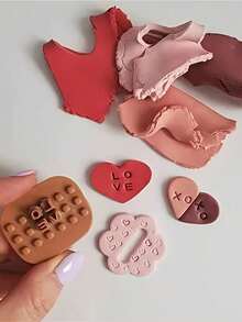 Mini instrumente de ștampile alfanumerice, potrivite pentru mini ștampile alfanumerice 3 în 1 pentru decorarea lut, prăjituri și torturi - ștampile de caractere din plastic, neelectrice, pentru unelte și meșteșuguri ceramice - Multicolor - Vizualizare 5