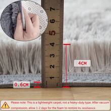 1pc Soft Runner Rugs For Bedroom Plush Fluffy Rug Lightweight, Long-Pile Shag Furry Throw Area Rug Long Carpet For Girls Room Home Hallways Decorative - 彩色 - 查看 6