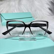 Acetate Nylon Glasses, Women's Square Butterfly Frame - preto - 查看 5