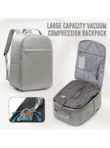 Unisex Large Capacity Vacuum Compression Travel Backpack, Aviation Certified Waterproof Nylon Hiking Backpack, Portable Vacuum Compression Air Bag Backpack, Essential For Outdoor Travel