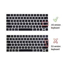 多色硅胶键盘保护膜，防水，兼容13.6英寸/15.3英寸Air M2 M3 M4 A3240 A32401 A2681 A3114 A2941 A3113、14英寸/16英寸Pro M1 M2 M3 M4 A3112/A3185/A3401/A2992/A2918/A2779/A2442/A3403/A3186/A2991/A2780/A2485、2025、2024、2023、2022、2021款机型 - ANSI 佈局(美版) - 查看 3