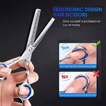 7pcs/Set Hairdressing Scissors 6 Inch Hair Scissors, 2Pcs/Set Professional Hairdressing Scissors Cutting Thinning Scissors Barber Shear Accessories