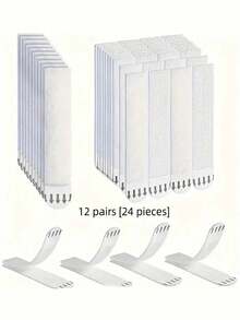 72/48pcs Of No-Drill Picture Hanging Strips - Double-Sided Removable Wall Hooks, Nylon Picture Hanging Strips, No Drill Hooks, Frame Wall Art Ledge, Invisible Hook-And-Loop Glue, Double-Sided Wall Mounting No Trace Adhesive, Water-Resistant Mounting Tape,Heavy-Duty Polyamide Picture Hanging Strips,- Non-Destructive Adhesive Hanging Rings,Perfect For Photos And Christmas Decorations, Ideal For The Holiday Season.