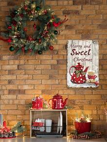 1pc, Christmas Metal Tin Sign, Retro Santa Claus Sign, Funny Santa's Workshop Tinplate Decor, Christmas Rules Wall Decoration, Wall Decor For Home Living Room Bedroom Garage Man Cave Kitchen Bar Pub Office Street Porch Yard, Holiday Decor, Merry Christmas Wall Plaque, Christmas Decor Gifts, Home Decor, Vintage Christmas Poster With Santa, Sleigh, 8x12inch