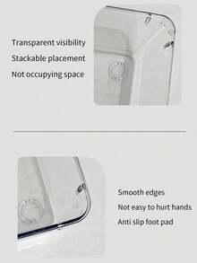 4 Pieces/Set, 87 Pieces/Set, 16 Pieces/Set, 25 Pieces/Set Transparent Pet Desktop Storage Box With Multi-Function Drawer, Kitchen Cosmetic Storage Box For Classifying Daily Items, Decorations, Fall Decorations, Party Decorations, Room Decorations, Home Decorations, Bedroom Decorations, Home Necessities, Must-Have For Back To School Season - Clear - View 10