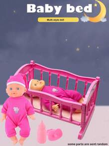 26厘米逼真婴儿娃娃玩具，模拟喝水和排尿，可爱栩栩如生，适合角色扮演游戏，亲子互动玩具 - 玫紅色 - 查看 10