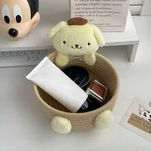 1 pieza Cesta de almacenamiento Sanrio Hello Kitty Kawaii, linda caja de almacenamiento de cosméticos y juguetes, decoración de dormitorio, regalo de cumpleaños, rosa