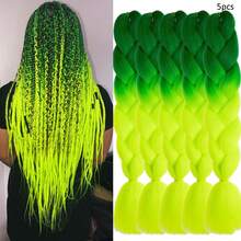 1/3/5件/包渐变色巨型辫子合成接发，24英寸，时尚百搭，适合日常、派对、角色扮演、万圣节等场合 - 彩色 - 查看 19