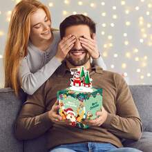 Christmas Money Pull Box, Surprise Candy Box, Christmas Money Pull Theme Gift, Ideal For Family Gatherings - Dark Green - View 6