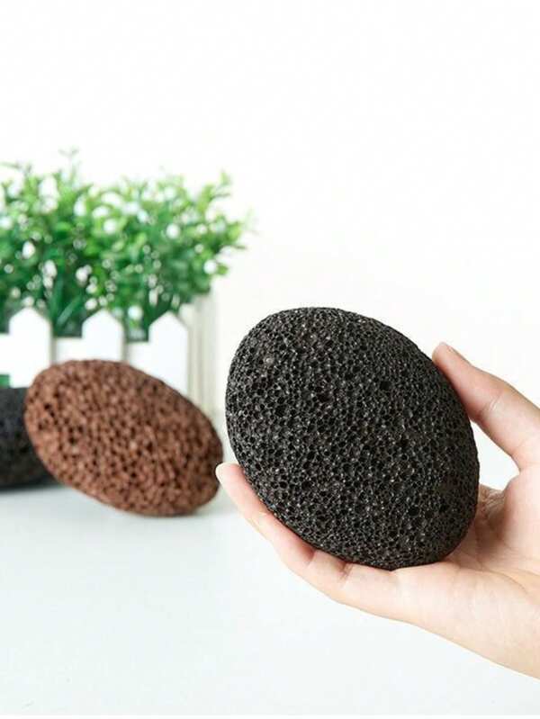 1/2/3pcs Natural Pumice Stone, Foot File Tool For Smooth Hands And Feet, Quick Callus Remover (Asymmetrical Honeycomb Holes And Random Color)