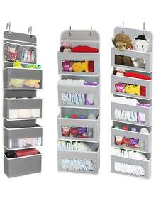 1 Peça Bolsa de Armazenamento Suspensa Organizador de Armazenamento Sobre a Porta - Suporte Suspenso para Quarto/Armário! Armazenamento de Grande Capacidade Sem Prateleira, Economizador de Espaço e Tecido Não Tecido Resistente