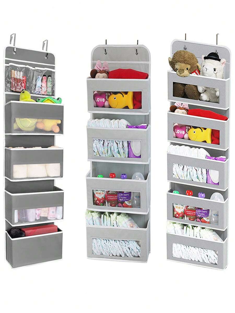 1 Peça Bolsa de Armazenamento Suspensa Organizador de Armazenamento Sobre a Porta - Suporte Suspenso para Quarto/Armário! Armazenamento de Grande Capacidade Sem Prateleira, Economizador de Espaço e Tecido Não Tecido Resistente