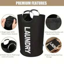 Foldable Dirty Clothes Storage Basket, Large Capacity Laundry Hamper, Bathroom Cloth Organizer Bin, Fabric Washing Bag, Collapsible Toy Storage Basket - Grey - View 7