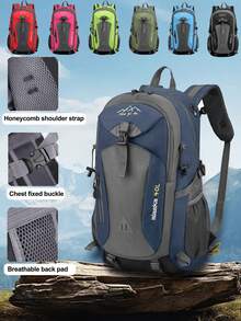 حقيبة ظهر رجالية كبيرة السعة مقاومة للماء للتنزه والسفر، مزودة بجيوب ومقصورات متعددة، حقيبة ظهر للطلاب مع مقبس سماعات، حقيبة مدرسية رياضية كبيرة السعة للمدرسة والسفر