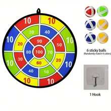 6 Stücke/12 Stücke Sticky Ball Dart Plate Set, Indoor-outdoor-spielzeug, Eltern-kind-interaktion, Geburtstagsgeschenk, Partyspielzubehör