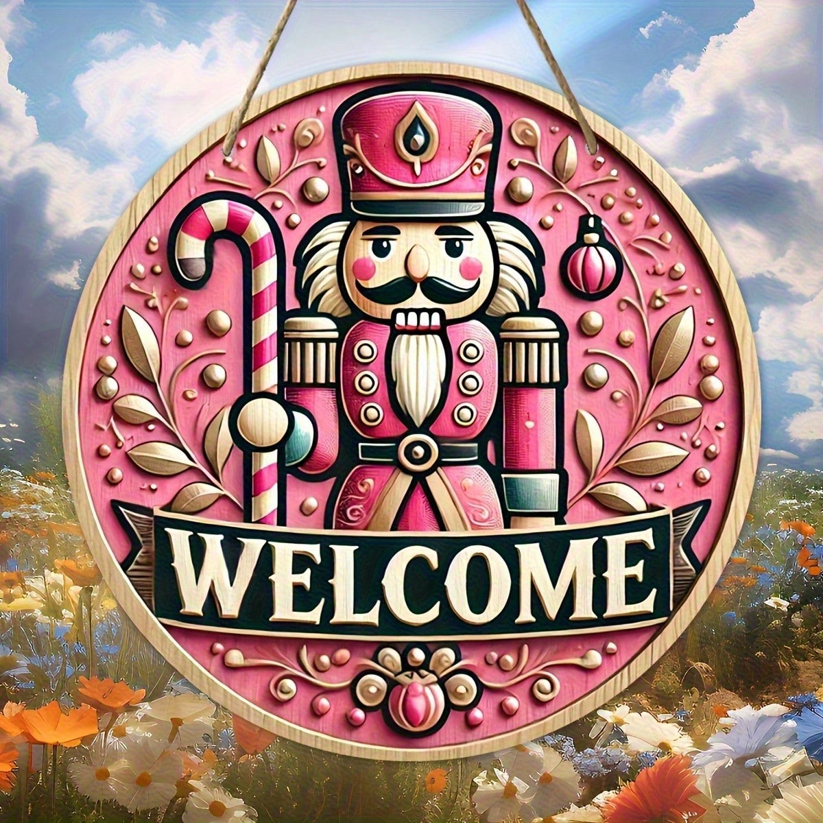 Weihnachts-Willkommensschild-Wanddekoration, vielseitig verwendbares Hänge-Ornament für Wohnzimmer, Schlafzimmer, Veranda Weihnachtsdekoration_voghion.com