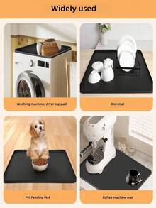 1pc Silicone Washing Machine Pad, Refrigerator Pad, Washing Machine Top Pad, Suitable For Placing On Top Of Washing Machine, Can Also Be Used As Coffee Machine Pad, Dish Drying Mat, Non-Slip Storage Pad, Large Pet Pad. - Multicolor - View 6