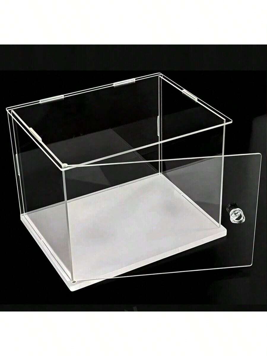 1-częściowa akrylowa gablota ekspozycyjna, przezroczysta, składana gablota kolekcjonerska do eksponowania figurek, przechowywania i organizowania zabawek w domu z otwieranymi drzwiczkami