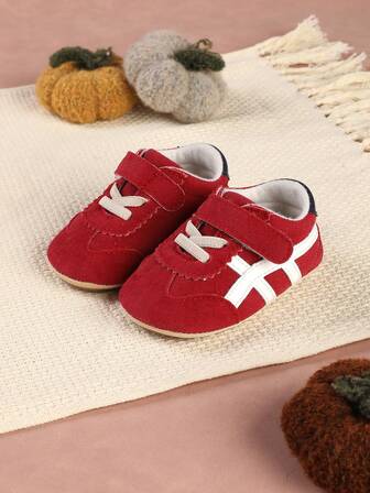 3-6-9 Months Infant Unisex Solid Color Casual Soft Bottom Anti-Slip Prewalker Shoes, Minimalist Style Newborn Footwear, Spring/Autumn