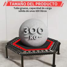 Juego 2 Piezas Trampolín de Fitness Portátil + Cuerda de Saltar, Trampolín para Ejercicio Universal 42 Pulgadas, con Mango Ajustable, para Uso en Interiores y Exteriores, Capacidad de 300KG - 1 - Ver 8