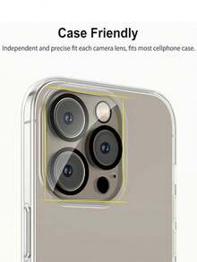 4pcs Camera Lens Protector, Compatible With IPhone 16 Pro/16 Pro Max/16/16 Plus/15 Pro Max/15 Pro/15/15 Plus/14/13/12/11, 9H Tempered Glass Screen Protector, Anti-Scratch, Ultra-Clear, Suitable For Various Phone Cases, Suitable For Daily, Office And Home Use, Water-Resistant, Shock-Proof, Anti-Scratch. - Clear - View 7