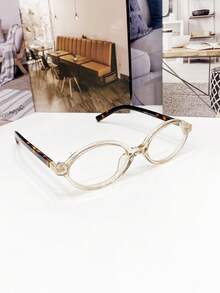 Women's Eyeglasses Frame Luxury Oval Frame  Lens Fashion Europe - Rượu sâm banh - Xem 3