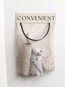 1 Stück Küchenabfall-Beutelhalter Wandhalterung, große Kapazität Plastikbeutel Aufbewahrungsnetz mit Klettverschluss Dekorationen, Dekor Festliche Dekoration Zimmer Dekoration Zuhause Dekoration Schlafzimmer Dekoration Kleider Hosen Schuhe Jeans Stiefel