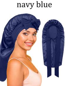奢华缎面真丝睡帽 - 可调节舒适系带，真丝睡帽，丝绸睡帽，缎面睡帽，桑蚕丝睡帽，加厚干发帽，适合秋冬季节，日常佩戴，可用于护发、化妆、烹饪、睡眠、旅行、度假等场合。另有浴巾，适用于美容院、酒店、运动、家居等场所，可用作毛巾、护肤干发巾。 - 彩色 - 查看 19