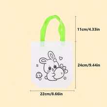 10/25件随机DIY涂鸦礼品袋，个性化彩色袋子，艺术派对涂鸦袋，艺术活动和DIY工艺品礼品，可重复使用的涂鸦礼品袋，生日派对礼品袋，适用于生日、圣诞节、新年和春节礼物，礼品包装和储存 - 彩色 - 查看 10