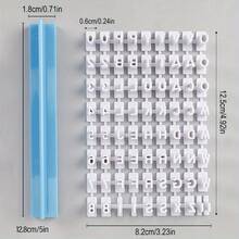 Mini instrumente de ștampile alfanumerice, potrivite pentru mini ștampile alfanumerice 3 în 1 pentru decorarea lut, prăjituri și torturi - ștampile de caractere din plastic, neelectrice, pentru unelte și meșteșuguri ceramice - Multicolor - Vizualizare 18