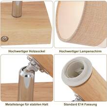 Glitzerlife LED Ceiling Spotlight 1/2/3/4 Flame Hallway Lamp - Ceiling Light Wooden Ceiling Lamp E14 Vintage Swiveling 350° Retro Ceiling Spot Spotlight Wall Spotlight Bedroom Kitchen, Without Light Source - 1 火焰 - 查看 4