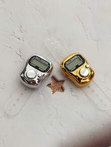 10个/1个/2个/3个便携式数字带计数器，新款金色和银色，紧凑耐用，即用型计数器，适用于户外计数、学习计数、祈祷道具、仓库货物计数神器、减压神器、节日礼物，可调节。 - 彩色 - 查看 2