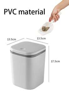 Enclosed Odor-Proof Cat Litter Trash Can, PVC Material Litter Scoop Bin, Pet Cleaning Supplies